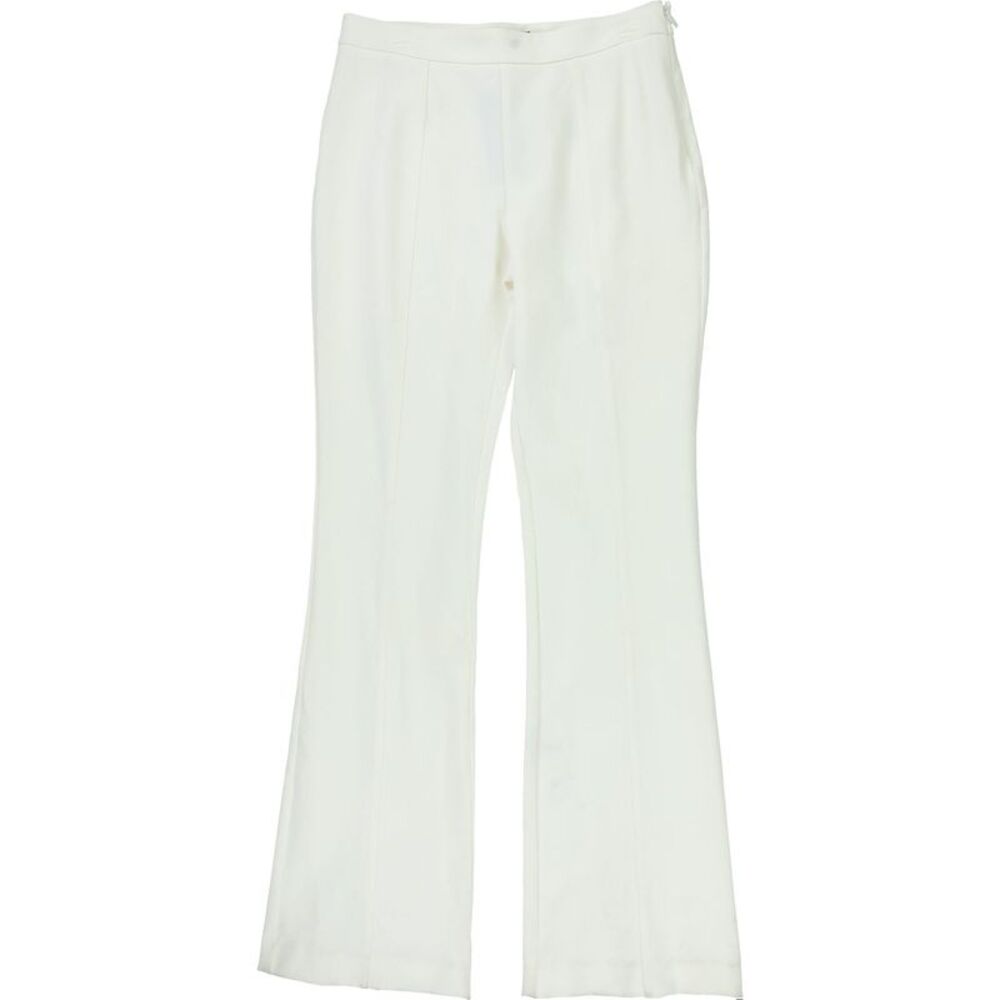 Marciano Womens Seamed Chloe Straight Leg Casual Pants, Off-White, 10, DM